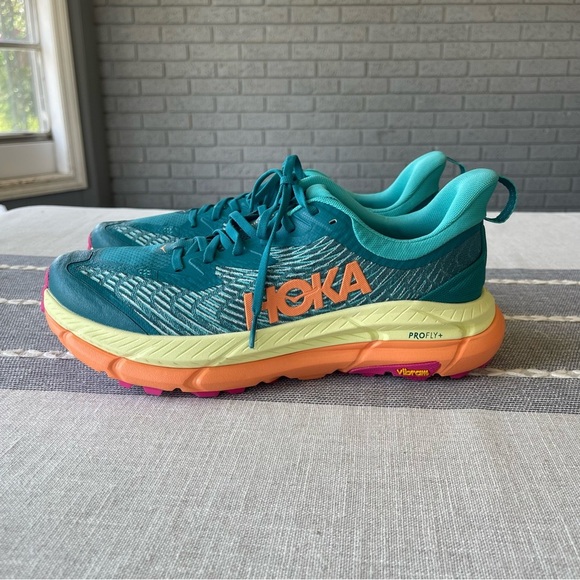NEW Hoka Mafate Speed 4 Trail Running Shoes Teal Size 11.5 - Picture 6 of 10